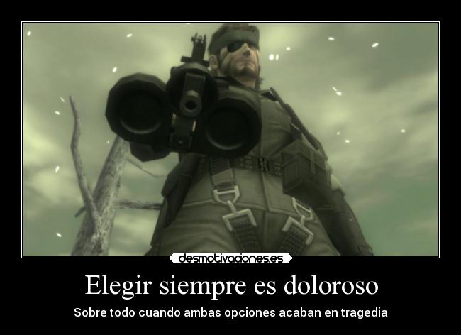 carteles muerte vida sagabandana elbuskador1 naked snake the boss patriot discipulo maestro desmotivaciones