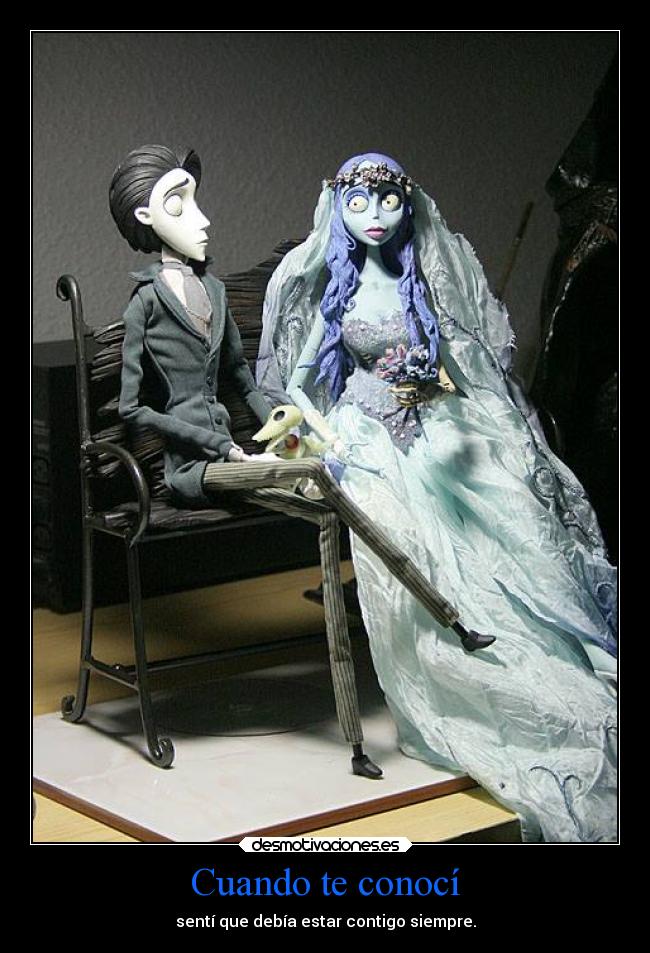 Cuando te conocí - sentí que debía estar contigo siempre.