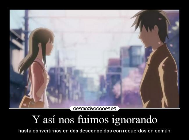 Y así nos fuimos ignorando -