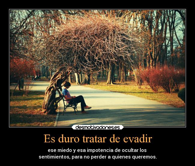 Es duro tratar de evadir -
