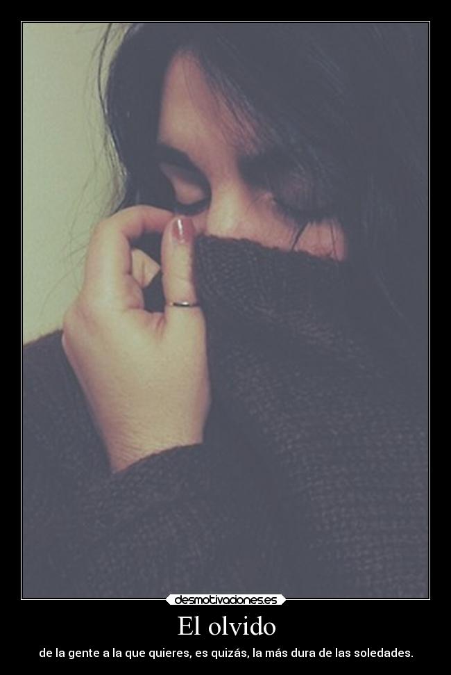 El olvido -