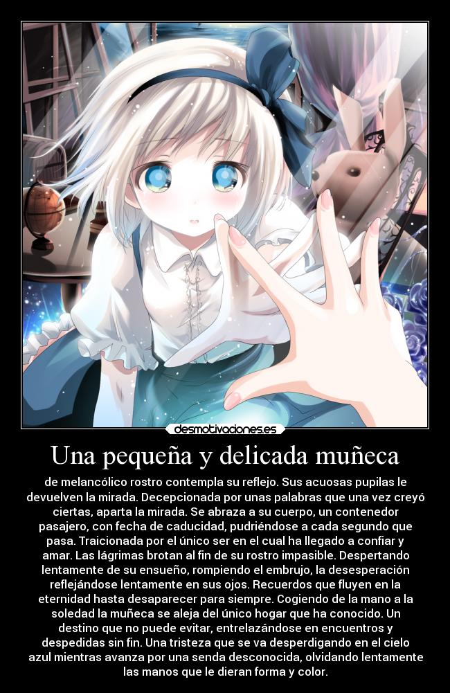carteles sentimientos vida historia relato metaforas superacion touhou alice margatroid desmotivaciones