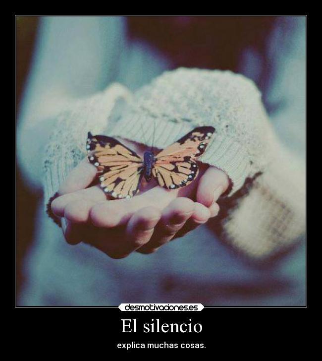 El silencio - explica muchas cosas.
