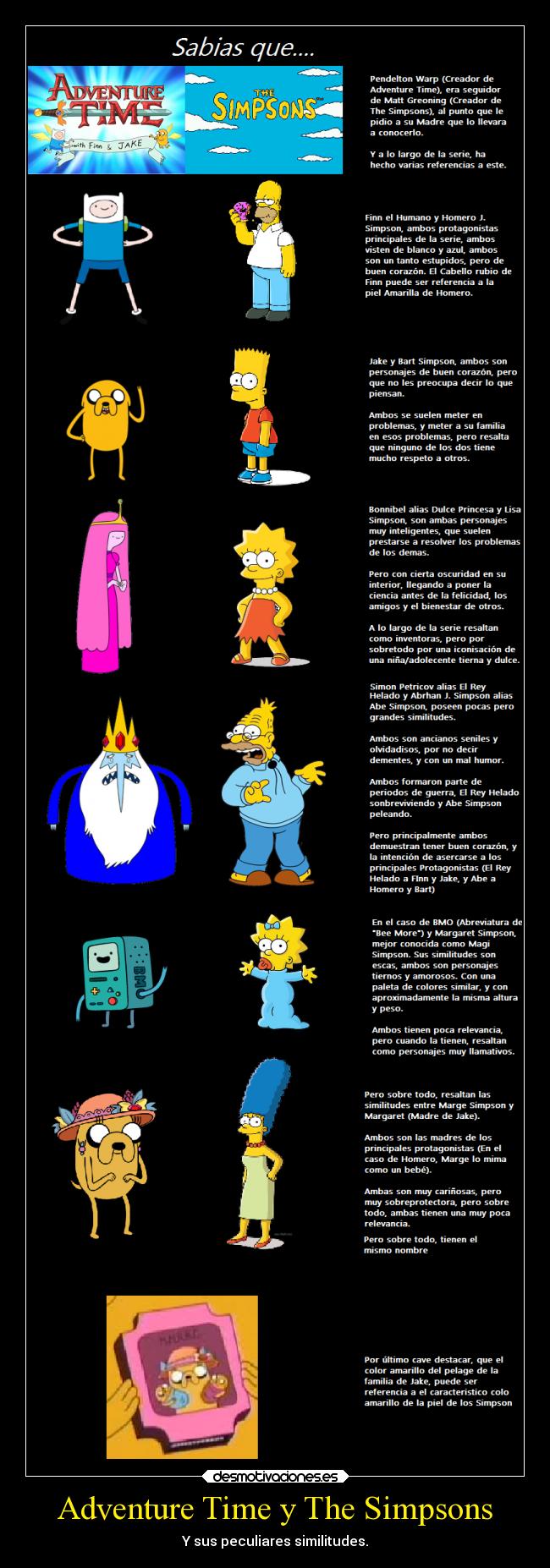 Adventure Time y The Simpsons -