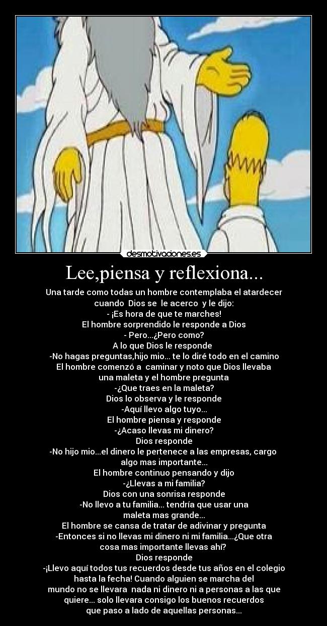carteles simpsons sentimientos confianza destino motivaciones dios reflexiona desmotivaciones