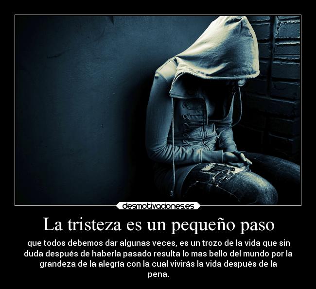 La tristeza es un pequeño paso - 