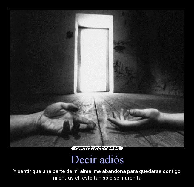 Decir adiós -