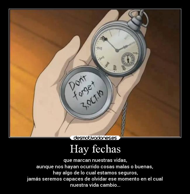Hay fechas -