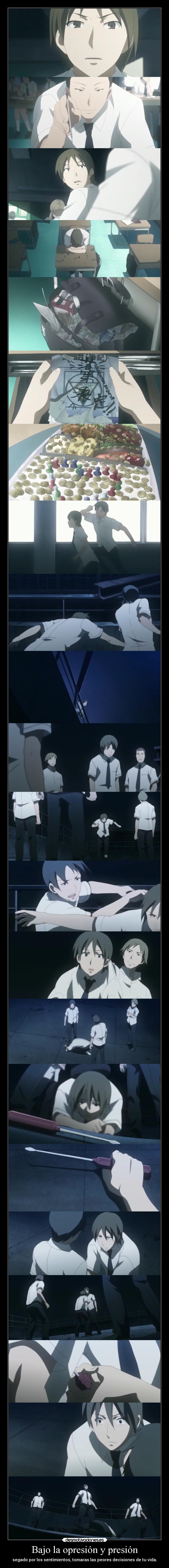 Bajo la opresión y presión -