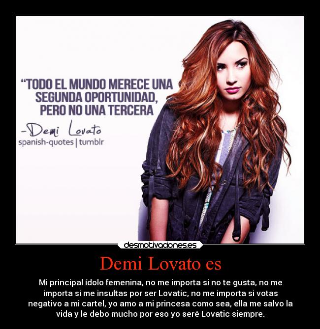 carteles vida demilovato lovatic idolo desmotivaciones