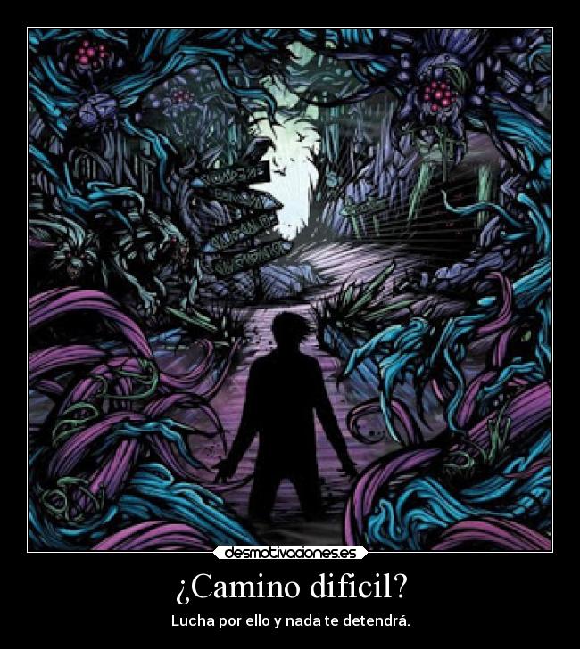 ¿Camino dificil? - Lucha por ello y nada te detendrá.
