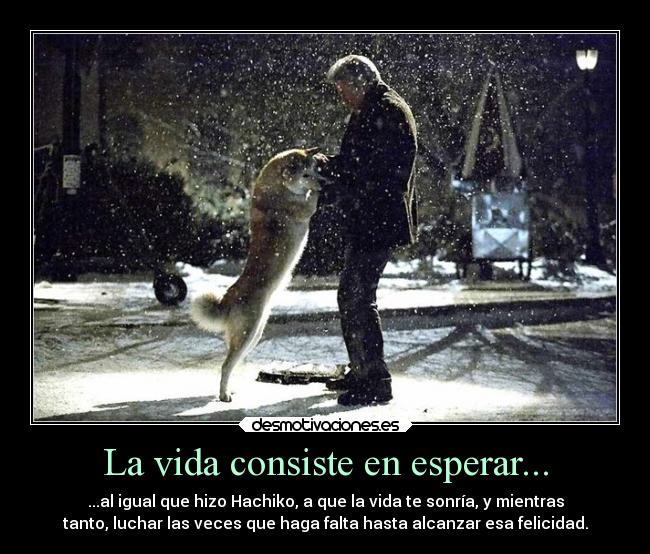 La vida consiste en esperar... -
