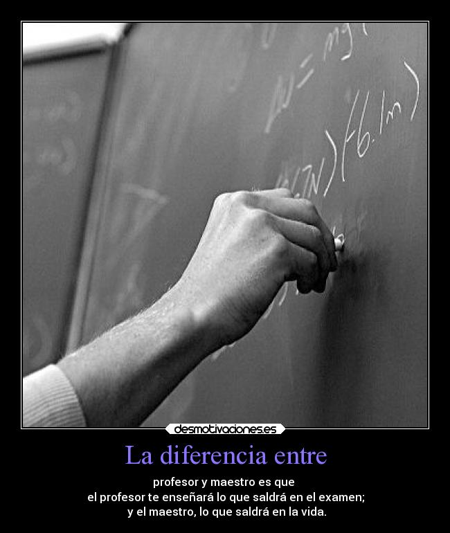 La diferencia entre - 