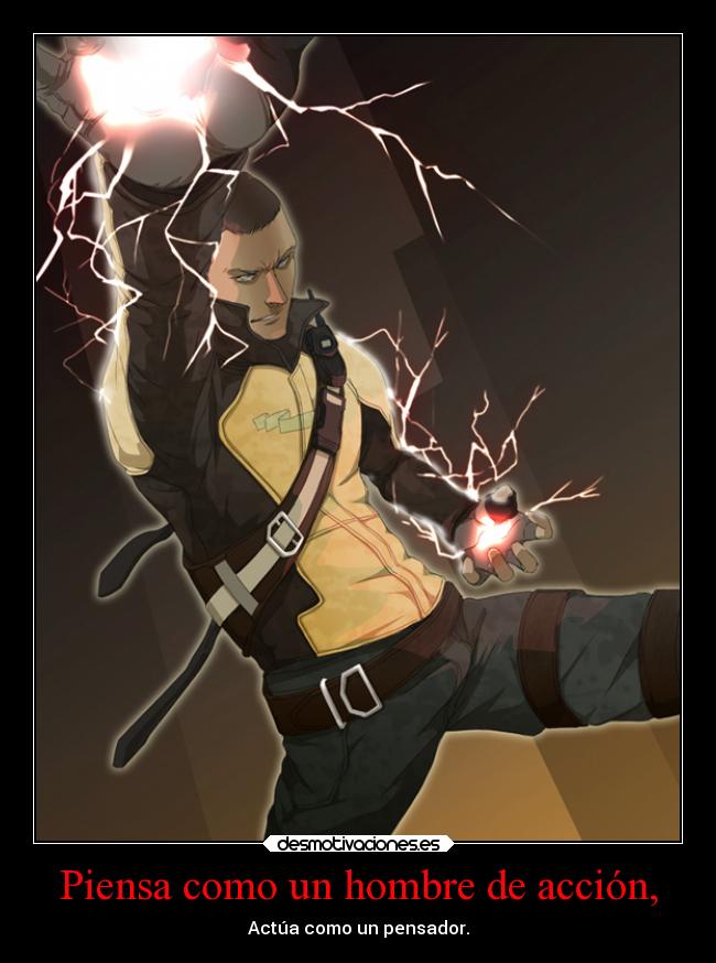 carteles videojuegos infamous hombre solo accion pensamiento desmotivaciones