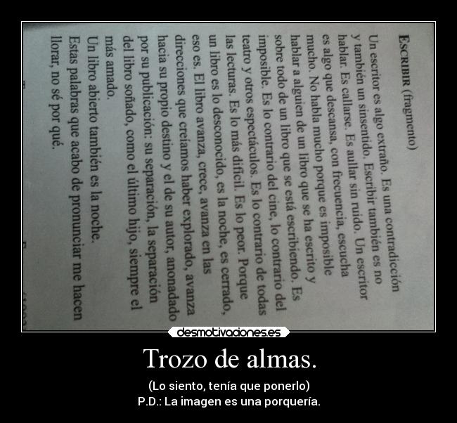 Trozo de almas. - 