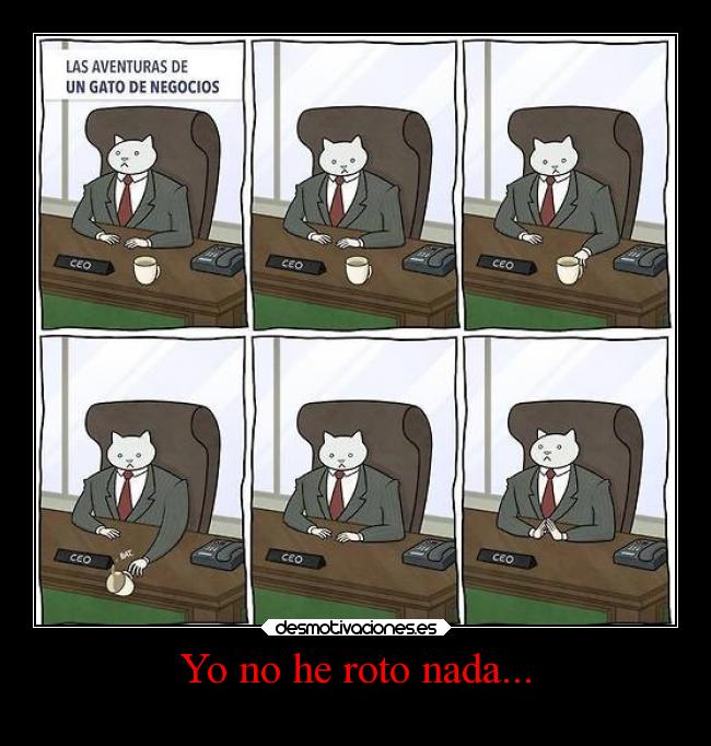 Yo no he roto nada... -