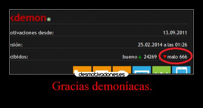 Gracias demoníacas. -