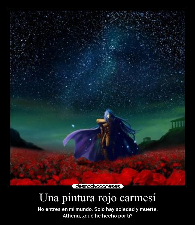 Una pintura rojo carmesí - 