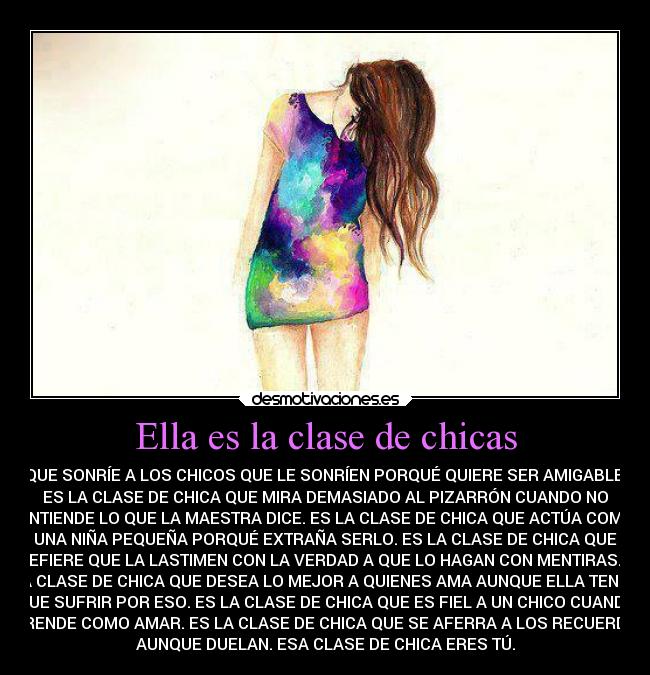 Ella es la clase de chicas -