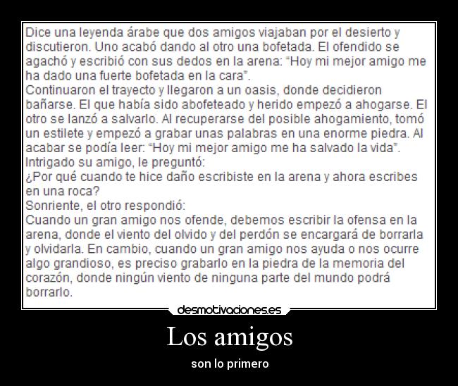 Los amigos - son lo primero