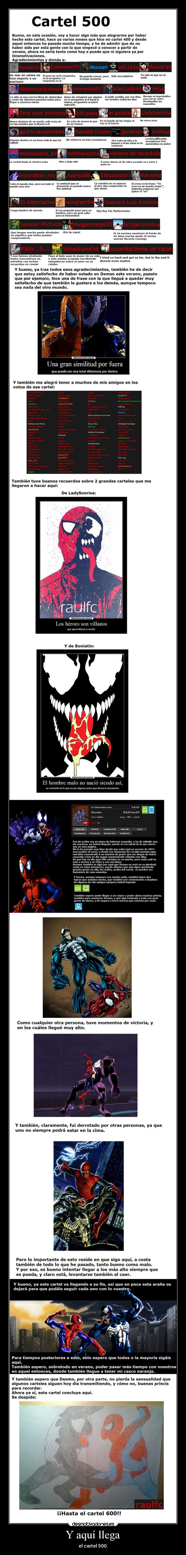 carteles amigos amistad clanderaulfc ejercitodemar venom spiderman cartel 500 desmotivaciones