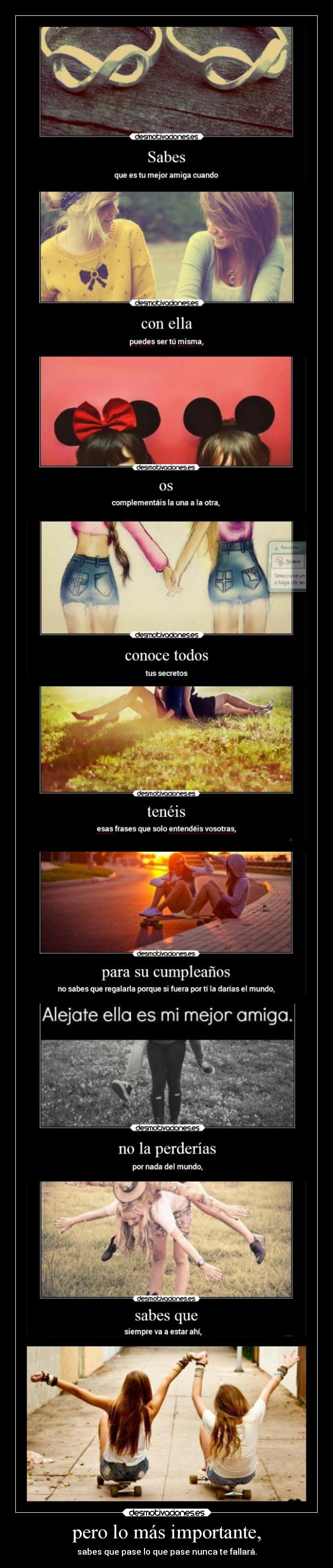 pero lo más importante, -