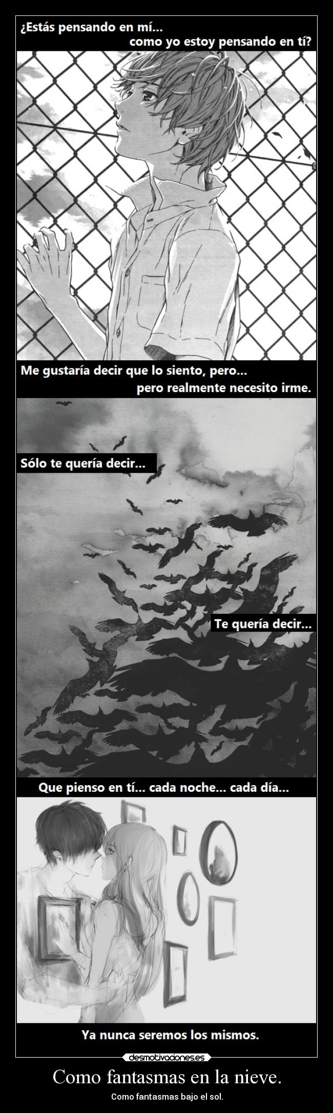 Como fantasmas en la nieve. - Como fantasmas bajo el sol.