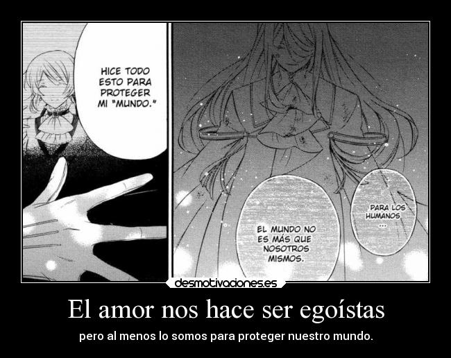 El amor nos hace ser egoístas -