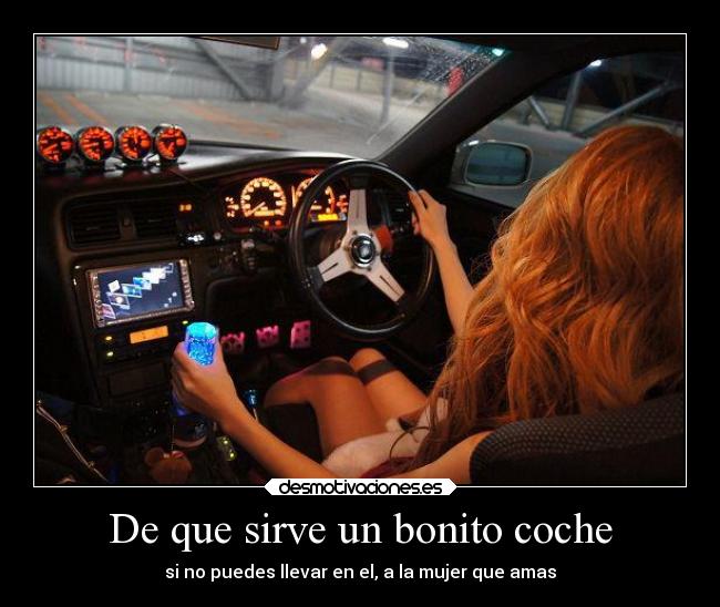 carteles amor coches mujeres desmotivaciones