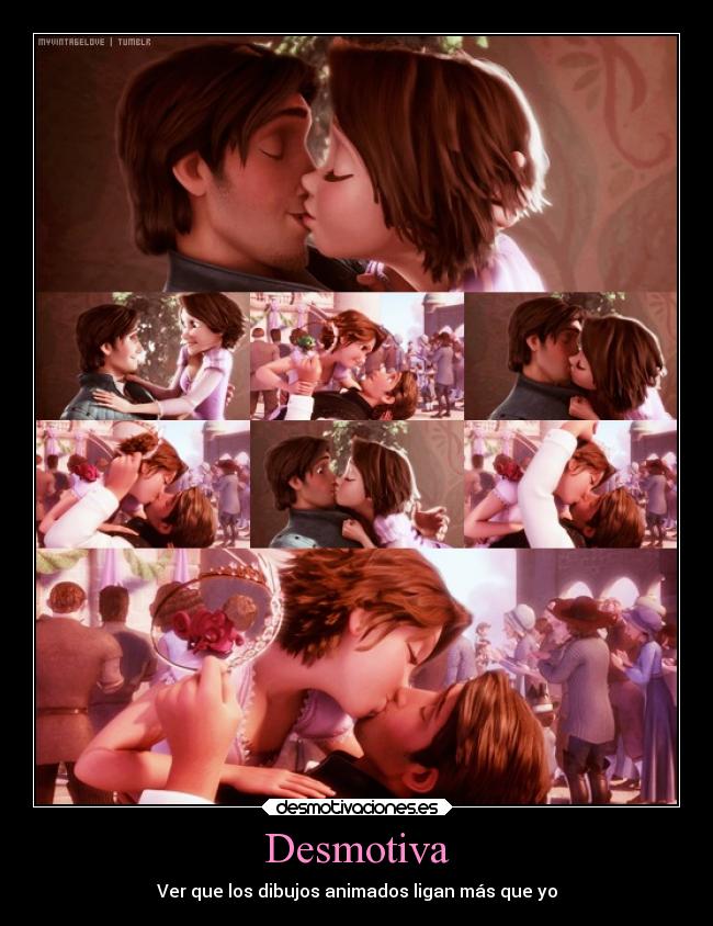 Desmotiva - Ver que los dibujos animados ligan más que yo