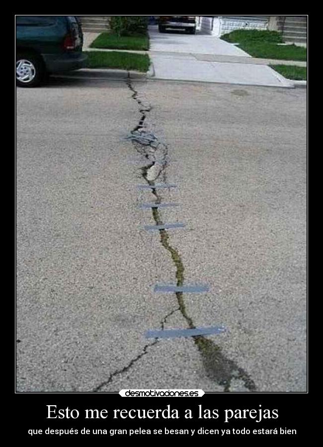 Esto me recuerda a las parejas - que después de una gran pelea se besan y dicen ya todo estará bien
