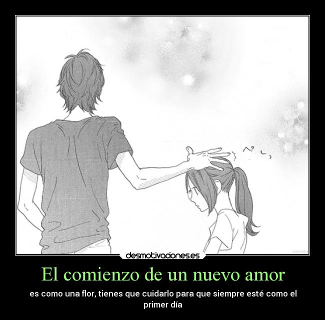 carteles amor desmotivaciones amor anime manga hirunaka ryuusei nuevo flor cuidar dia uno desmotivaciones