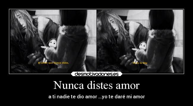 Nunca distes amor -