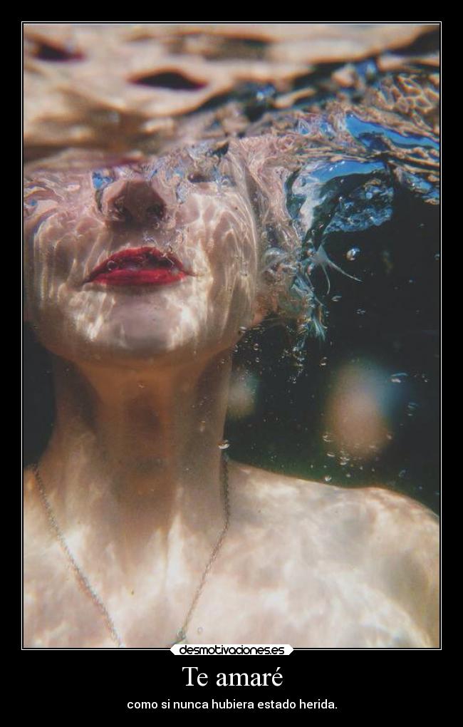 Te amaré - como si nunca hubiera estado herida.