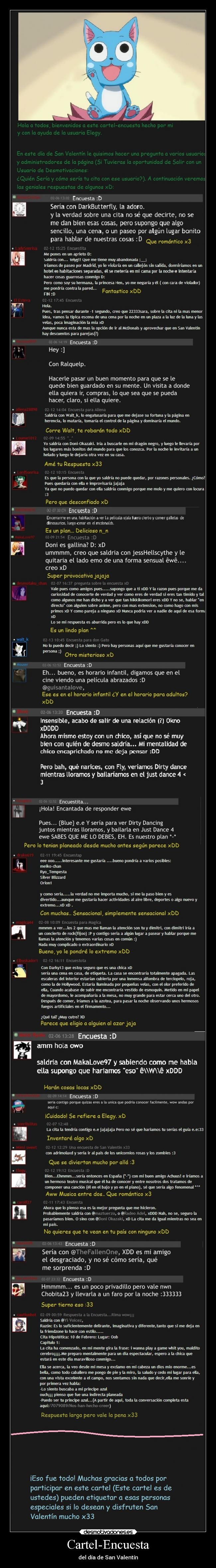 Cartel-Encuesta - del día de San Valentín