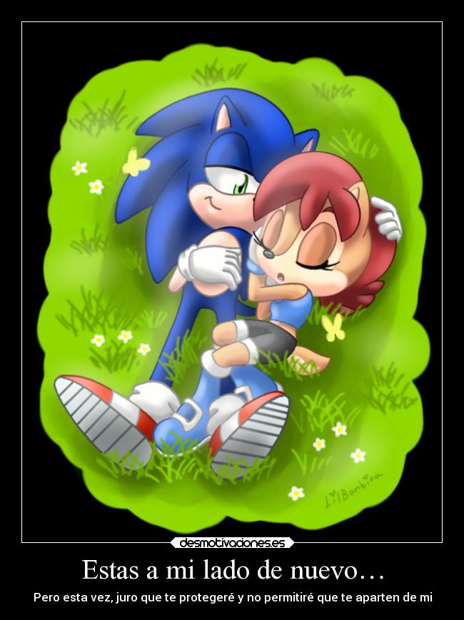 carteles amor sonic sally acorn sonally desmotivaciones
