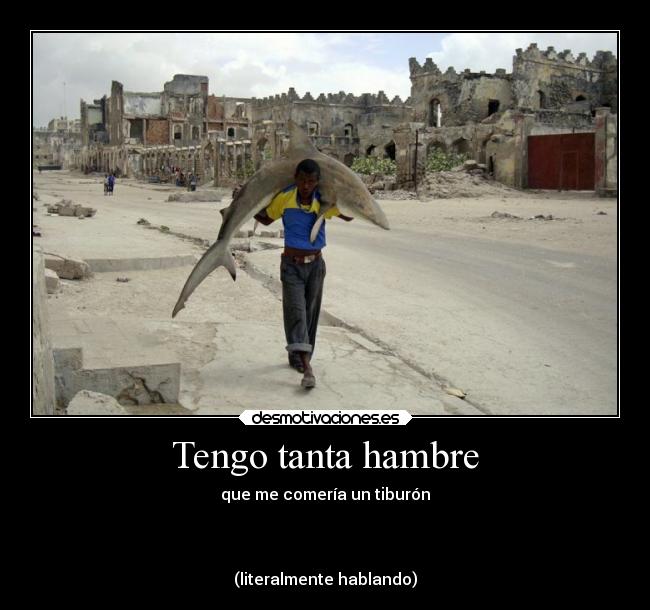 Tengo tanta hambre - que me comería un tiburón



(literalmente hablando)