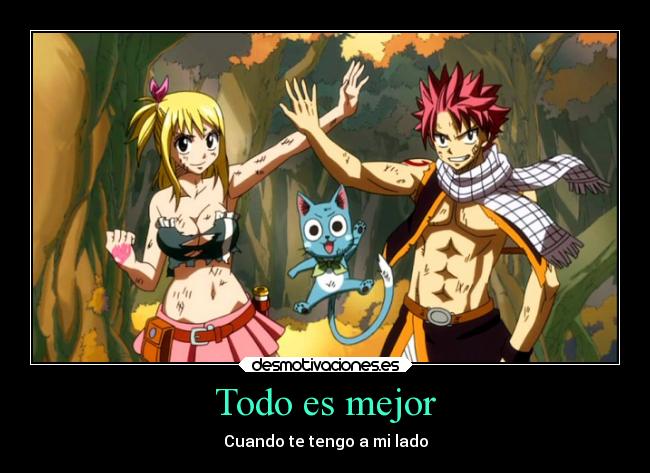 carteles anime amor fairy tail natsu etc lusy como sea desmotivaciones