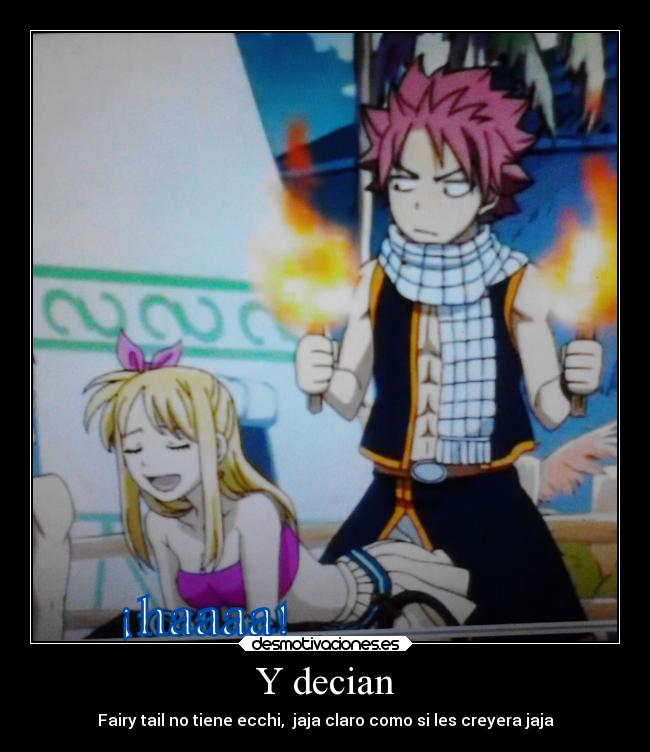 Y decian - Fairy tail no tiene ecchi, jaja claro como si les creyera jaja