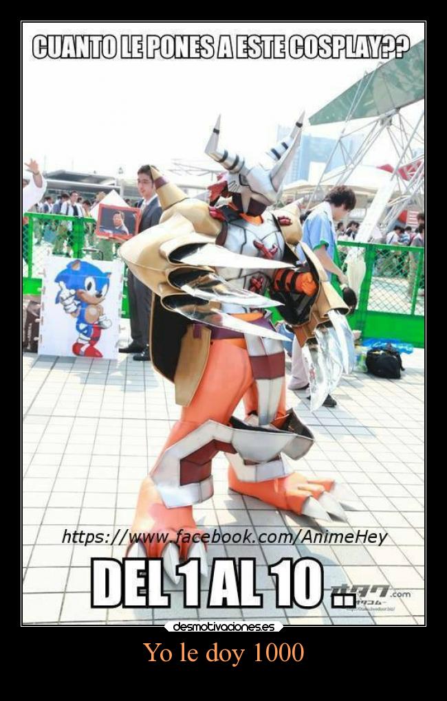 carteles anime digimon wargreymon numeros pregunta otaku devilbrigade cosplay super cool genial desmotivaciones