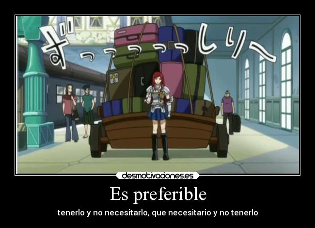 carteles anime fairy tail erza scarlet lucy natsu gray juvia equipajes maletas desmotivaciones