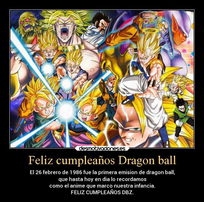 carteles anime feliz cumpleanos dbz knuckles desmotivaciones