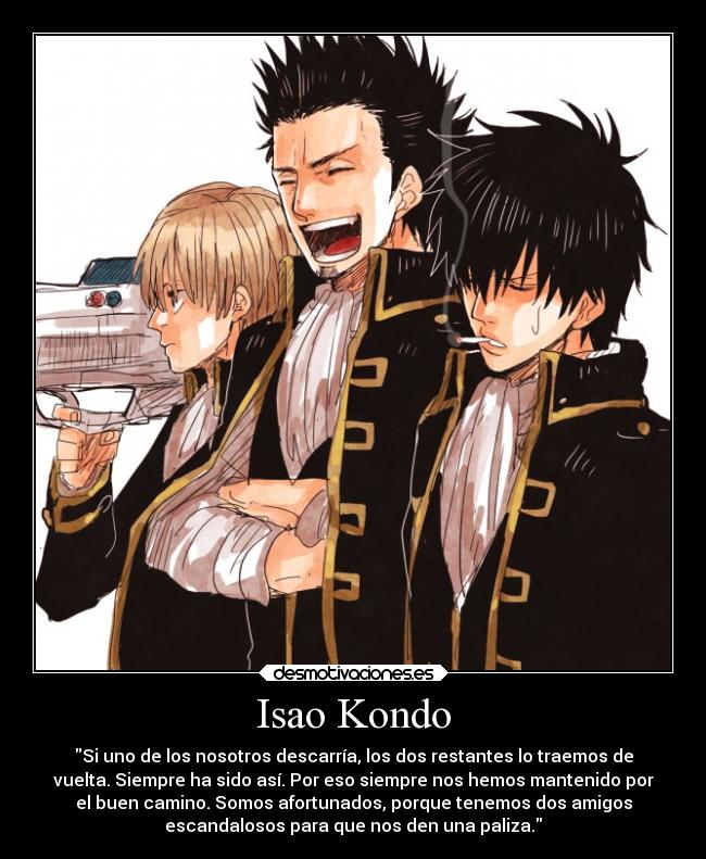 carteles anime gintama isao kondo okita sougo hijigata toushirou shinsengumi desmotivaciones