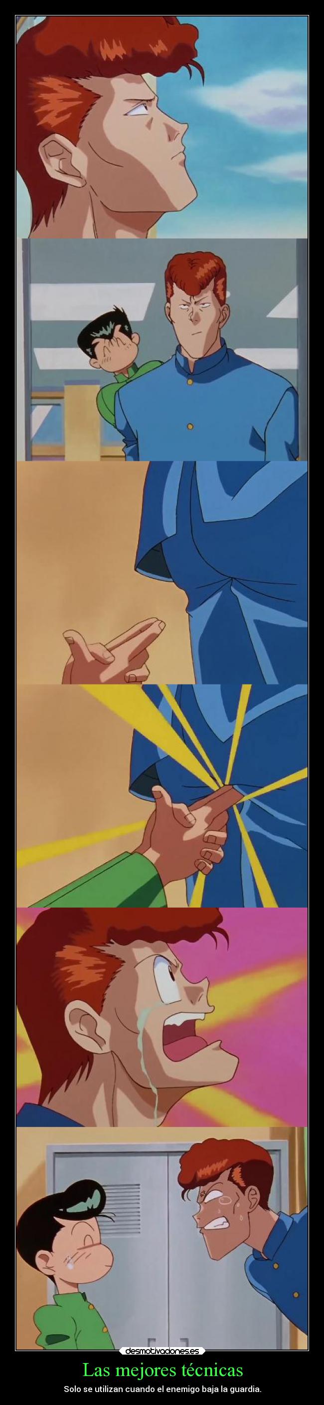 carteles anime hakusho kuwabara yusuke reigan desmotivaciones