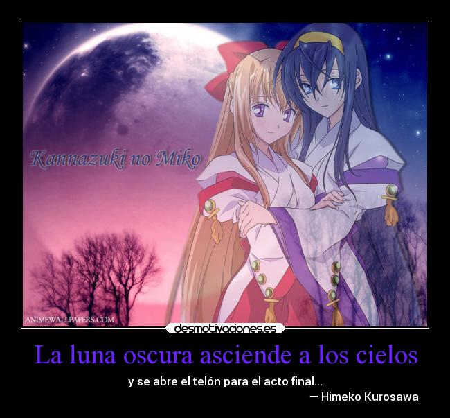 La luna oscura asciende a los cielos -