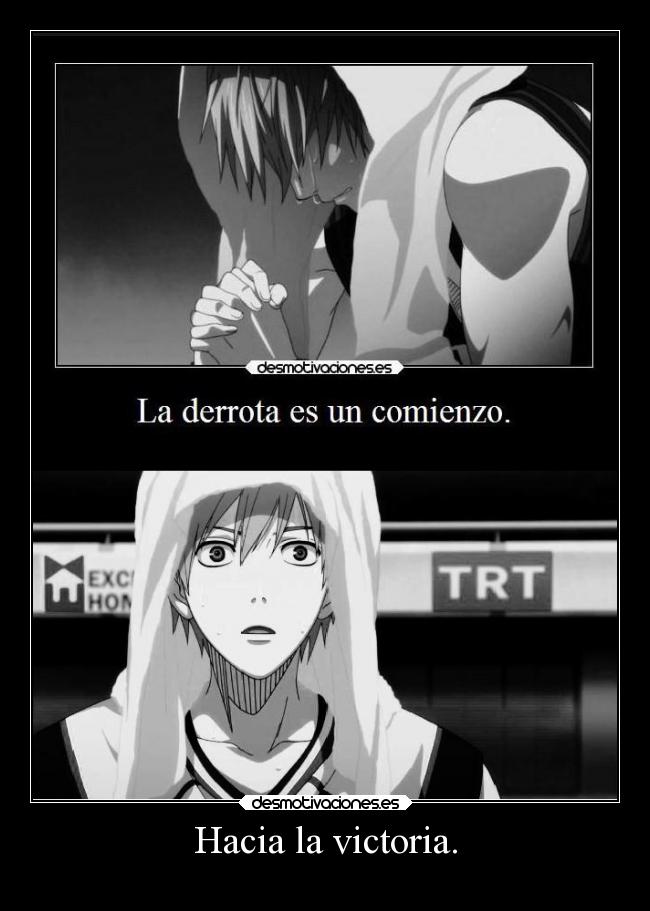 carteles anime kuroko basuke derrota victoria desmotivaciones