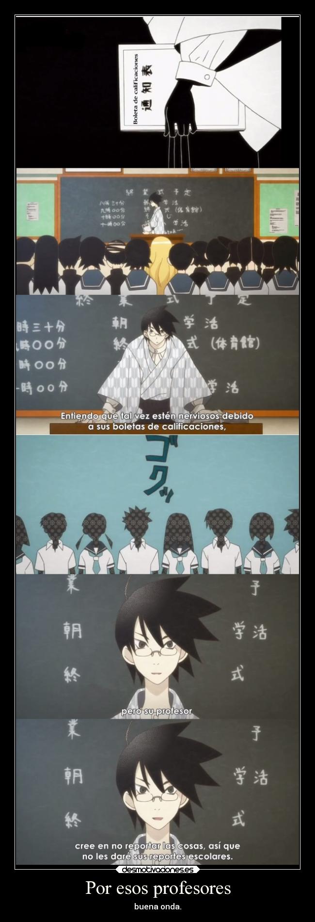 Por esos profesores -