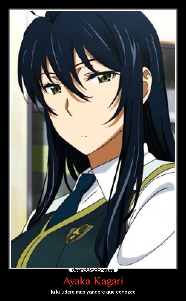 Ayaka Kagari - la kuudere mas yandere que conozco