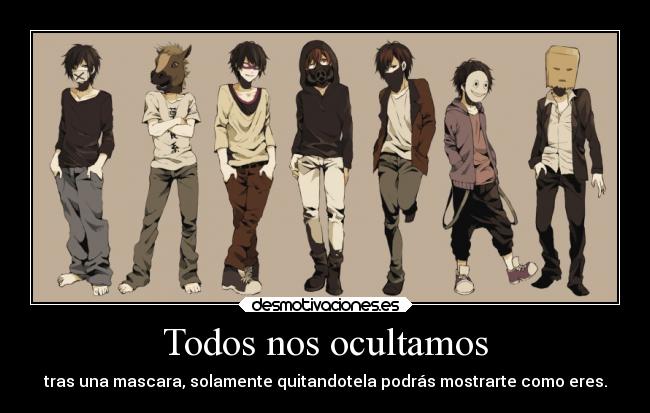 carteles anime mascaras boys desmotivaciones