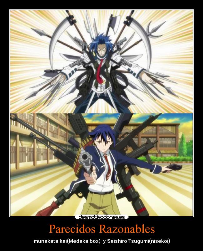 Parecidos Razonables - munakata kei(Medaka box) y Seishiro Tsugumi(nisekoi)